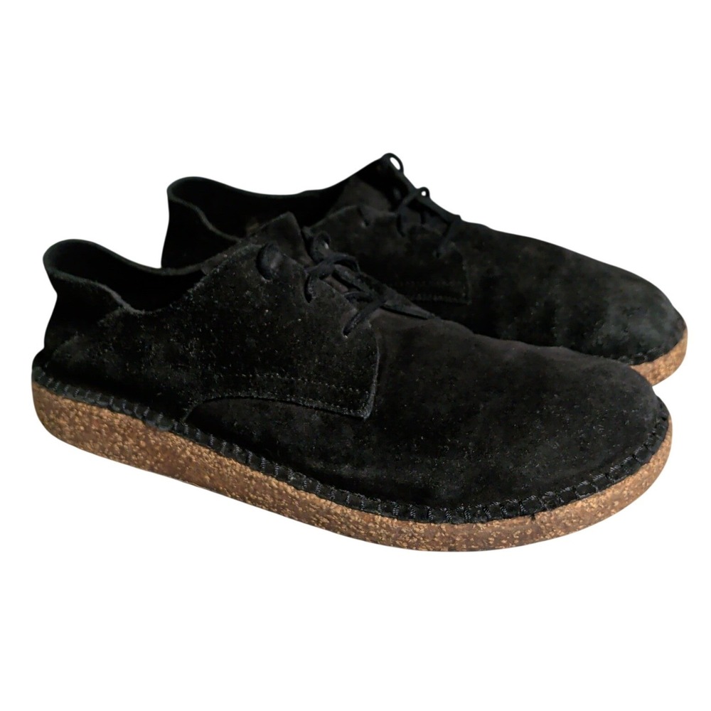Birkenstock Gary Shoes Mens Size US 8 EU 41 Narrow Black Suede Loafer Oxford